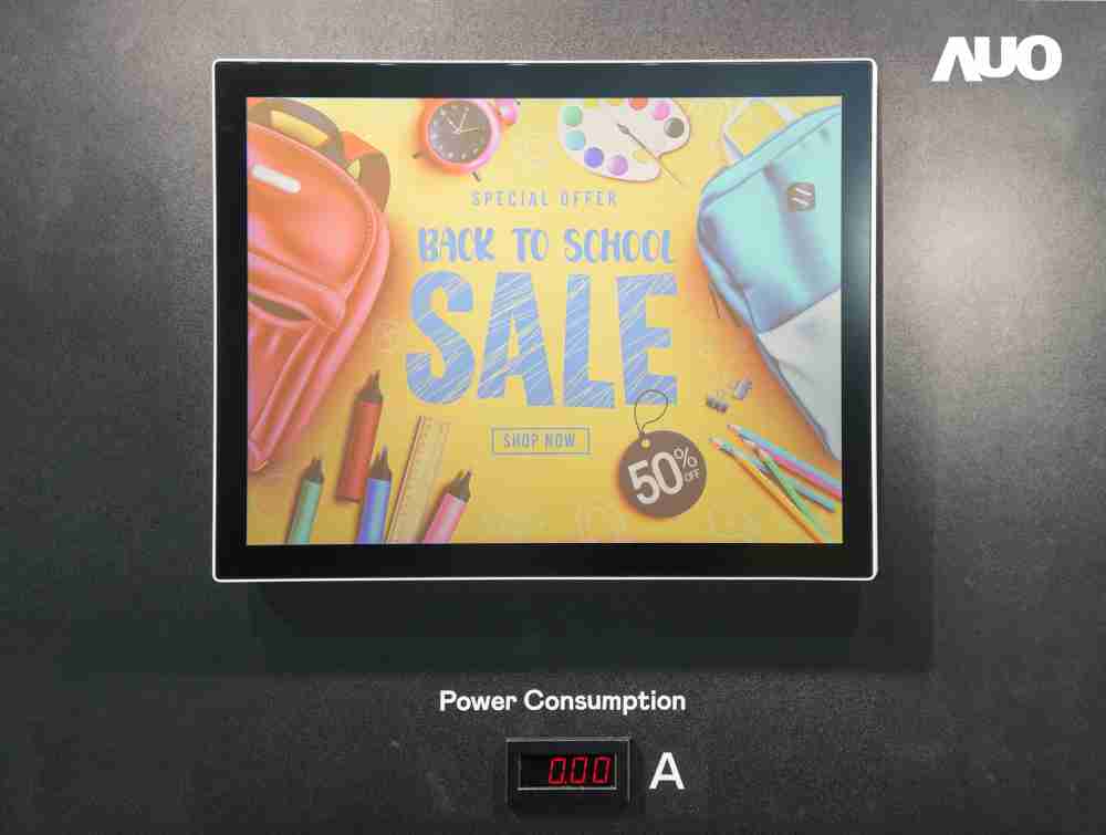 巨星国际展示胆固醇液晶超低耗能户外全彩显示器，，，，ChLC（胆固醇液晶）以双稳态技术使静态显示零功耗，，，具省电、、高彩度、、、环保的特性，，，，还整合软硬件系统解决方案，，，，可透过单一云端平台管理